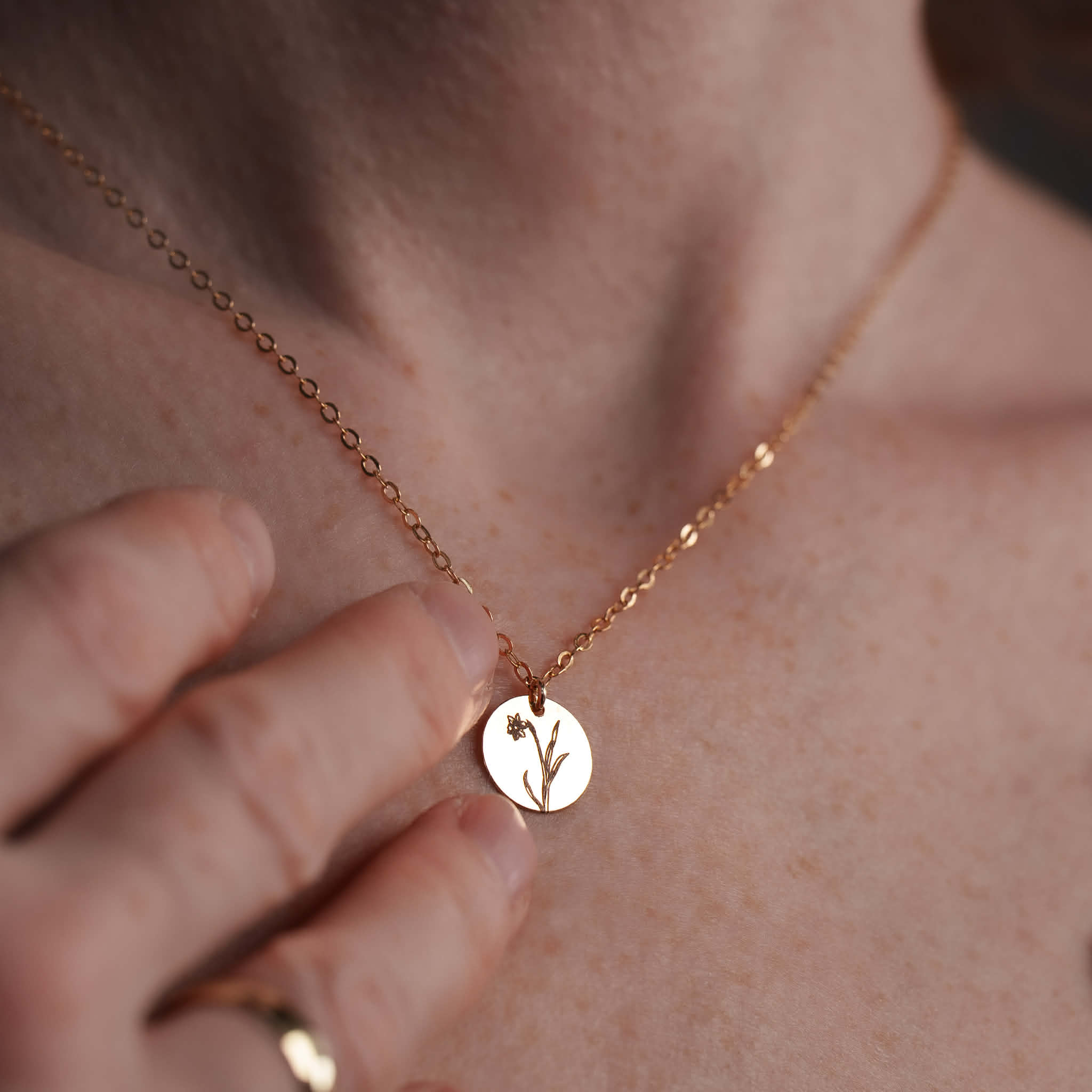 Personalised birth flower jewellery piece by PearlStone.Art