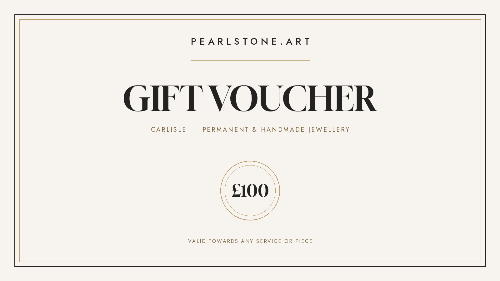 PearlStone.Art £100 Gift Voucher