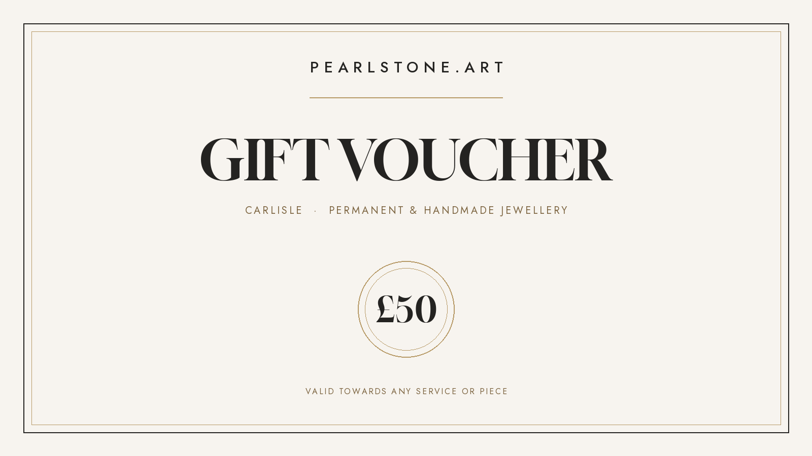 PearlStone.Art £50 Gift Voucher